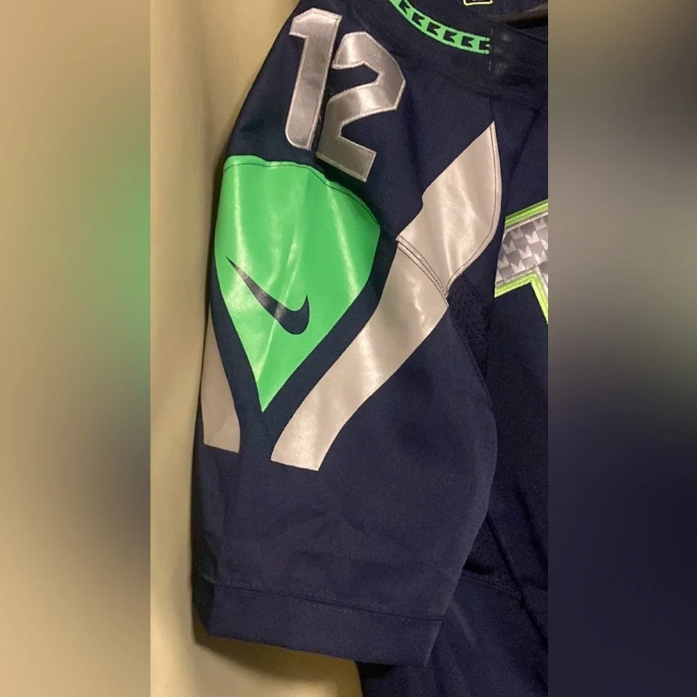 Nike NFL Seattle Seahawks On Field Fan #12 Blue Football Jersey Mens Size 44